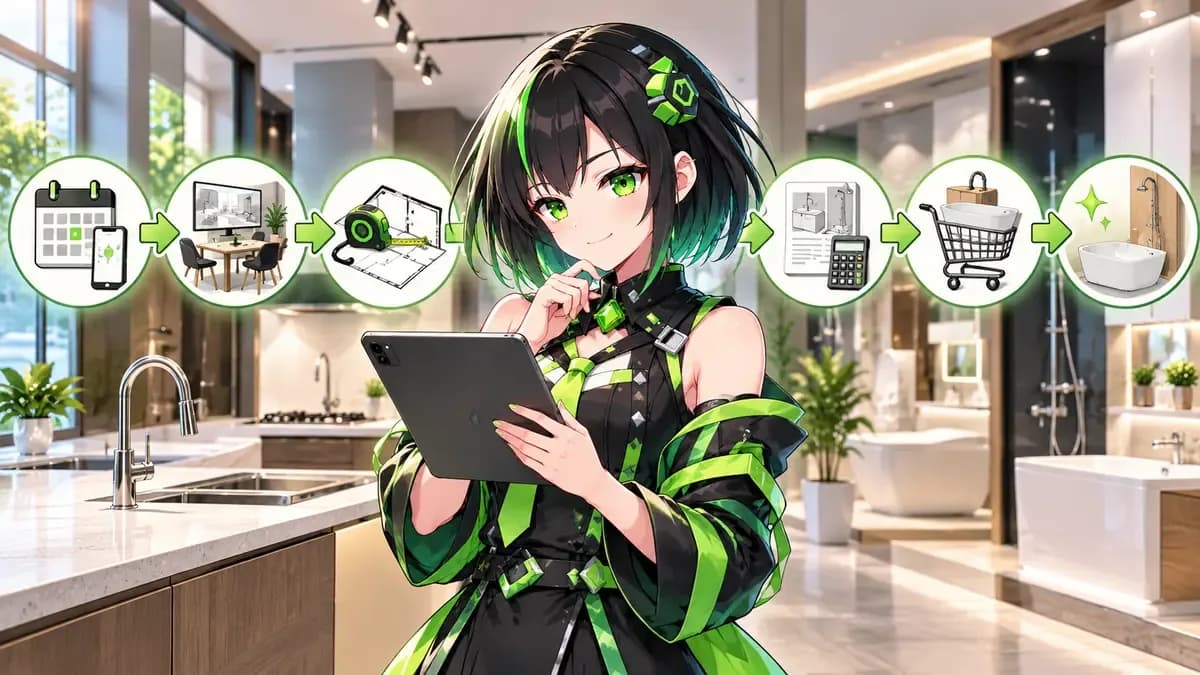 住宅設備ショールームの業務診断｜来店予約・現地調査・見積・発注・施工をつなぐ