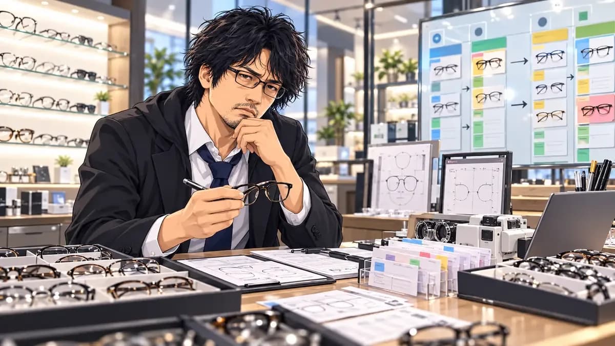 眼鏡店の業務診断｜視力測定・レンズ・加工・受取・保証をつなぐ