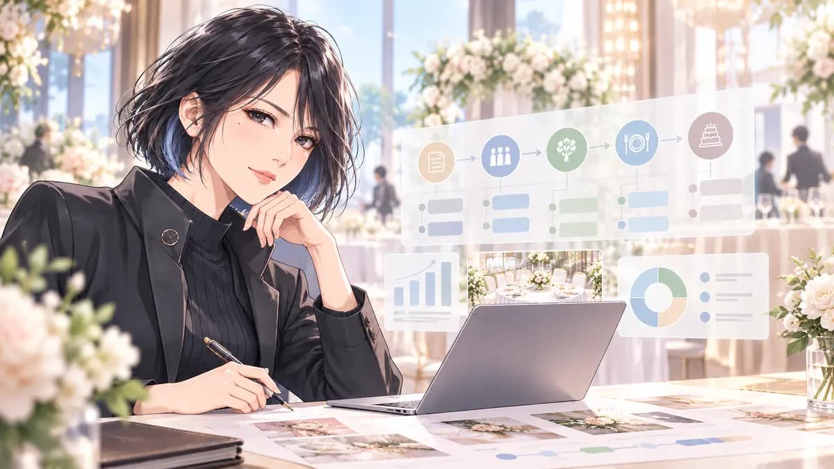 結婚式場・ブライダル会社の業務診断｜問い合わせ・見学・見積・手配・請求をつなぐ
