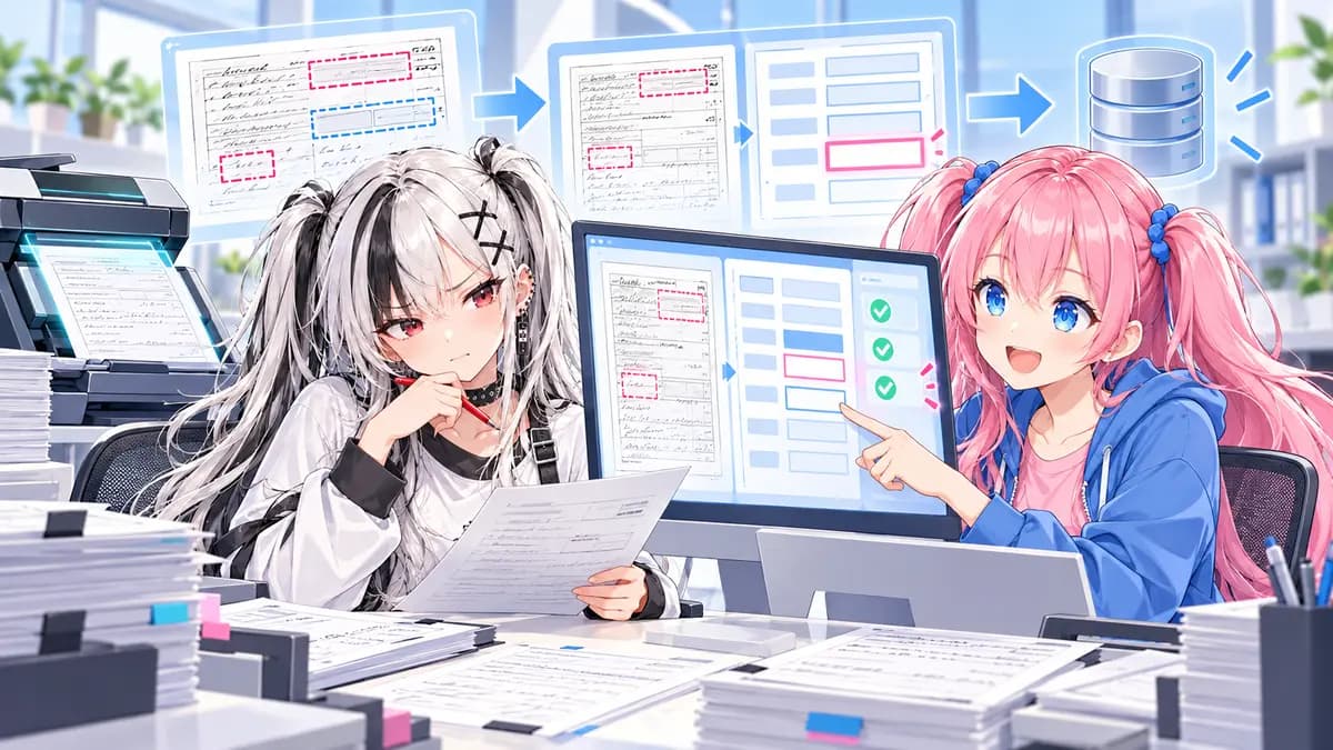 紙帳票OCR入力システムの開発費用｜手書き書類と確認作業を減らす