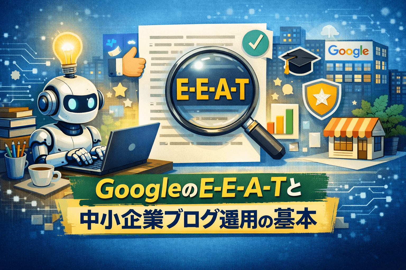 AIで記事を書いても評価される？GoogleのE-E-A-Tと中小企業ブログ運用の基本