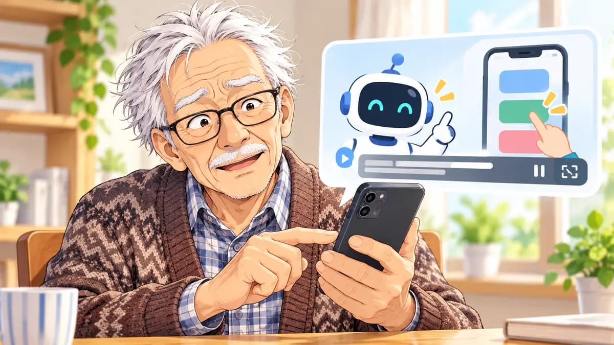 高齢者向け操作説明動画をバーチャライターで作る方法｜文字・速度・戻り方