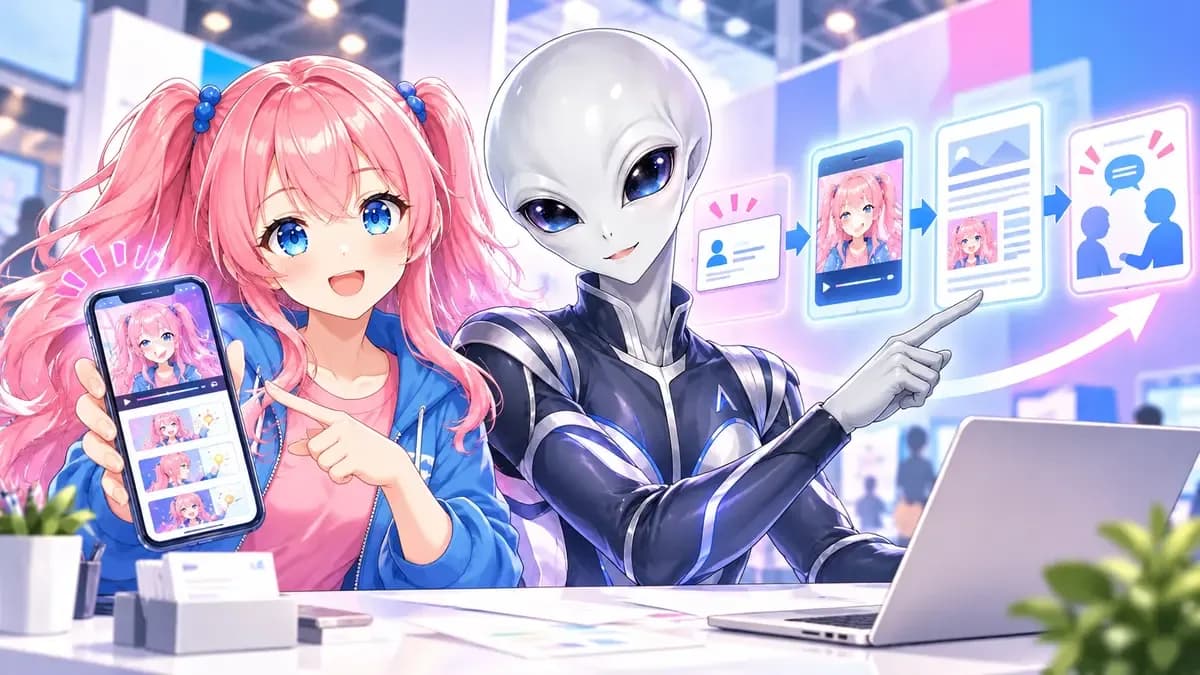 展示会リードを育てるキャラクター動画｜名刺交換後の短尺フォロー設計
